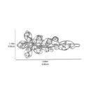 LUX ACCESSORIES Set of 2 Floral Filligree Clear Crystal Rhinestones Wedding Bridal Fashion Hair Pins LUX ACCESSORIES