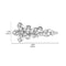 LUX ACCESSORIES Set of 2 Floral Filligree Clear Crystal Rhinestones Wedding Bridal Fashion Hair Pins LUX ACCESSORIES