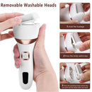 Electric Foot Callus Remover Kit, Elmchee Rechargeable callous removers 3 Grinding Heads Portable Waterproof foot file, Professional Pedicure Tools Feet Care for Dead, Hard Cracked Dry Skin Elmchee