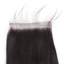 ALLRUN Straight Hair Bundles with Closure Free Part Lace Closure Human Hair Extensions Unprocessed Straight Hair with Closure Brazilian Human Hair Natural Black (14 16 18+12closure, Free Part) ALLRUN Store