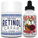 LilyAna Naturals Retinol Cream Moisturizer 1.7 Oz and Vitamin C Serum 1 Oz Bundle - For Face and Eyes, Men and Women - Daily use for Acne, Anti Wrinkle, Anti Aging, Fades Age Spots and Sun Damage LilyAna Naturals