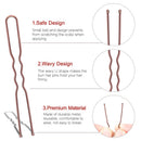 Hair Pins for Buns, IKOCO 80pcs U Shaped Hair Pins Brown Hair Bun Pins for Women Girls with Storage Box (2.4 Inch） IKOCO