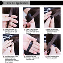 Benehair Seamless Tape in Hair Extensions Dark Black Remy Human Hair for Highlighted 16 inch Straight Professional Tape on Skin Weft Hair Extensions 16inch 30g/20pcs