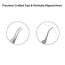 Metaleks Volume Eyelash Extension Tweezers Soft In Use Light In Weight Matt Finish Stainless Steel Curved Tip for 2D - 5D - Sterilizable metaleks