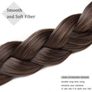 Braid Headband Chunky Braided Hair Band for Women Kids Synthetic Plaited Hairband Braiding Hairpiece Classic Wide Elastic Stretch Hairband 3 Strands Brown Mixed Benehair