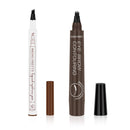 Ainviata 2pcs Waterproof Liquid Eyebrow Pencil w/Micro-Fork Tip Applicators, Microblading Eyebrow Pen Brown Eyebrow Tattoo Pen Creates Natural Makeup Ainviata