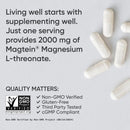 Sports Research® Magnesium L-Threonate Capsules 2000mg - High-Absorption Magtein® for Enhanced Brain Health, Memory, Focus & Restful Sleep Support - Vegan · Non-GMO · Gluten Free - 90 Count Infinity Warehouse