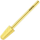 Pana 3/32" Safety Bit Nail Carbide Bit - For Electric Dremel Drill Machine (Medium, Cone - Gold) PANA