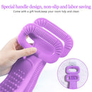 Back Scrubber for Shower 30inches and 35½ inches Two Size for Choosing Inmorven Bath Body Brush Silicone Back Brush Extra Long Exfoliating Body Scrubber With Handle for Men and Women.(Purple) Inmorven Store