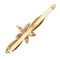 LUX ACCESSORIES Set of 2 Gold Flowers White Pink Marquise Hair Pins LUX ACCESSORIES