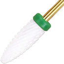 Beauticom Professional USA Ceramic White Flame Cone Shaped Bit Nail Drill 3/32" Shank Size (Coarse, Flame Bit) Beauticom