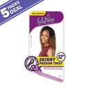 Sensationnel Crochet Braids Lulutress 2X Pre-Looped Skinny Passion Twist 12" (5-PACK, 1B) LULUTRESS
