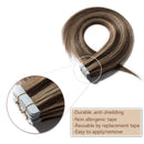 100% Remy Tape In Hair Extensions Real Human Hair Natural Double Side Tape Skin Weft Invisible Hair Hightlight Balayage Silk Straight For Women (18'',50g/20pcs,