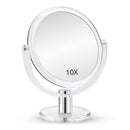 Fabuday Magnifying Makeup Mirror Double Sided, 1X 10X Magnification Mirror, Table Top Vanity Mirror for Home Bathrom, Transparent Fabuday