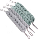 AARainbow 4 Packs Long Stretch Back Sponge with Rope Handles Back Scrubber Bath Shower Mesh Sponge Exfoliating Body Scrub Stretch Braided Loofah for Men and Women(2 Gray+2 Green) AARAINBOW