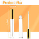 Vumdua 30 Pcs 10ml Empty Lip Gloss Tubes Containers, Refillable Lip Balm Bottles for DIY Makeup Such as Lip Samples, Homemade Lip Balm (Gold) Vumdua