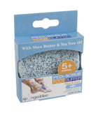 Spongeables Pedi-Scrub Foot Buffer, Clean & Fresh, Pedi Perfect Deep Exfoliation for Feet, Therapeutic Aromatherapy Foot Exfoliating Sponge with Heel Buffer, Travel Size, 1 oz Sponge, 5+ Washes Spongeables
