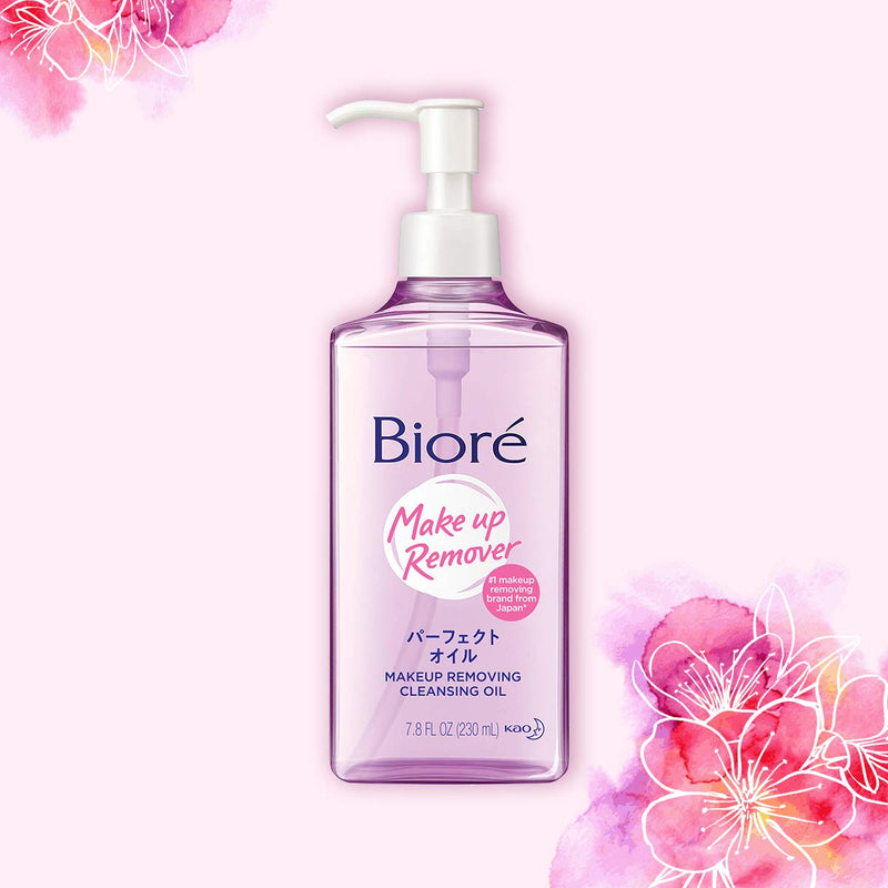 Bioré J-Beauty Makeup Removing Cleansing Oil, Top Japanese Makeup Remover, Oil-Based Cleanser, 7.8 Ounces Bioré