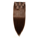Double Weft 100% Remy Human Hair Clip in Extensions Full Head Thick Thickened Long Soft Straight 8pcs 18clips 20" / 20 inch 150g