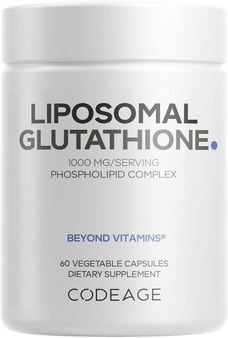 Codeage Liposomal Glutathione 1000 mg Supplement, High-Potency Reduced L-Glutathione - Liposomal Delivery - Phospholipids - Non-GMO, Gluten-Free - 60 Capsules Infinity Warehouse