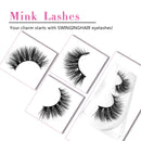 Real 3D Mink Lashes High Volume False Eyelashes Mink Strip 16mm Bushy Hand Made Strip Natural Fluffy Reusable Make Up Eyelashes For Women with Tweezers SWINGINGHAIR 1 pair SWINGINGHAIR Store