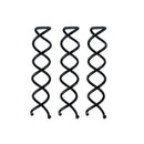 Kitsch Pro Bun Twist, Spin Pins, Corkscrew Hair Pins for Fast Bun, Spiral Screw Hair Pin/Hair Screw 3 Count (Black) Kitsch
