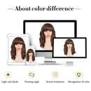 ENTRANCED STYLES Bob Wigs with Bangs Brown Highlight Wig Natural Looking Short Curly Wavy Wig Shoulder Length Heat Resistant Synthetic Wigs for Women Daily Party Cosplay Use ENTRANCED STYLES Store