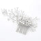 Yean Silver Bridal Hair Comb Pearl Crystal Wedding Hair Piece Fashion Hair Accessories for Women and Girls Yean