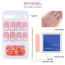 French Acrylic Nails - KASI 24pcs NAILS Salon French Short False Nails Press On Full Cover Nails with Simple Case KASI