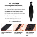 Pre Stretched Braiding Hair Refined Hair For Box Braids 8 Packs 24 Inch Black Crochet Braids Hair Hot Water Setting Knotless Braiding Hair Bundles Straight Braiding Hair Extension for Black Women(1B