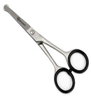 Ruvanti Round Headed Nose Hair Scissors/Safety Scissors for Kids & Infants -5.2" German Stainless Steel Baby Scissors/Baby Nail Scissors.Facial Hair Scissors/Beard Trimming Scissor/Mustache Scissor. RUVANTI