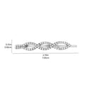 LUX ACCESSORIES Set of 2 Pairs Silver Tone Crisscross Clear Crystal Rhinesones Fashion Hair Pins LUX ACCESSORIES