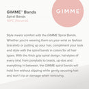 GIMME Spiral Bands. No Crease Coil Hair Ties, Strong Grip Without Pulling or Snagging, No Crease Phone Cord Hair Ties. 10ct. Blonde Brunette (Neutral) GIMME