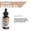 Best Beard Oil for men – Crafted Beard Oil Conditioner - Sandalwood Bourbon Scent – All Natural Beard Oil and Mustache Oil – Quick Absorption – Made in the USA (SB) Crafted Dukes Beard