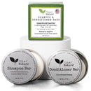 Shampoo Bar and Conditioner Set with Travel Case | Volume and Moisture for Dry Hair | Orange, Ylang Ylang, Argan Oil | Made in USA | 2-pk Infinity Warehouse