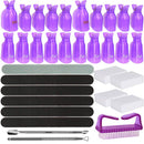 Gel Nail Polish Remover Tools, 20pcs Fingernail &Toenail Clips 114Pcs Nail Pads 5pcs 100/180 Grits Nail Files 400/4000 Grits Nail Buffer Nail Scraper for Dip Powder NailBy Teenitor Teenitor