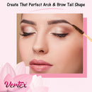 Vertex Eyebrow Brush Spoolie Comb - For Eyebrows Blending Brow Pomade | Small Angled Eyelash Brush For Longer Lashes Vertex