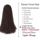 8 Packs Passion Twist Hair 24 Inch Passion Twist Crochet Hair For Black Women Water Wave Crochet Braiding Hair Extensions (4