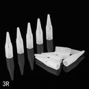 50PCS Clear White Eyebrow Tattoo Needle Tips Permanent Makeup Tattoo Nozzle Caps Disposable 1R/3R/5R/5F/7F (3R) HiTreasure