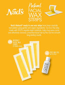 Nad's Facial Wax Strips - Natural All Skin Types - Waxing Kit With 30 Face Wax Strips & Post Wax Oil, 1 Count Nad's