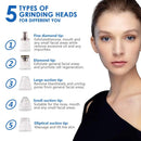 NEWDERMO 2-IN-1 Microdermabrasion Rechargeable Machine For Facial And Body,Electric Blackhead Remover Pore Vacuum Cleaner-With 5 Suction Heads Replaceable (White) NEWDERMO Store