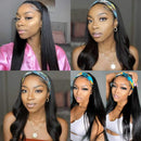 UNice Straight Headband Wig Human Hair Glueless None Lace Front Wig Brizilian Virgin Hair Machine Made Wear and Go Wig for Black Women 150% Density 14inch UNICE Store