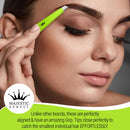 Stainless Steel Set Slant Tip + Surgical Tweezer for Ingrown Hair. Precision Sharp Needle Nose Pointed Tweezers for Splinters,Ticks & Glass Removal-Best for Eyebrow Hair, Facial Hair Removal (Green) Majestic Bombay