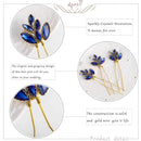 Asooll Bride Wedding Hair Pin Flower Bridal Head Clip Rhinestone Crystal Headpiece for Women and Girls(Set of 3) Asooll