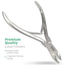 Cuticle Trimmer Professional Cuticle Nippers Stainless Steel Nail Tools Sharp Blades Cuticle Cutter Double Spring Cuticle Clippers for Nail Cuticle Care Pedicure Manicure Tools for Home Spa Salon GREEN ESTETICA