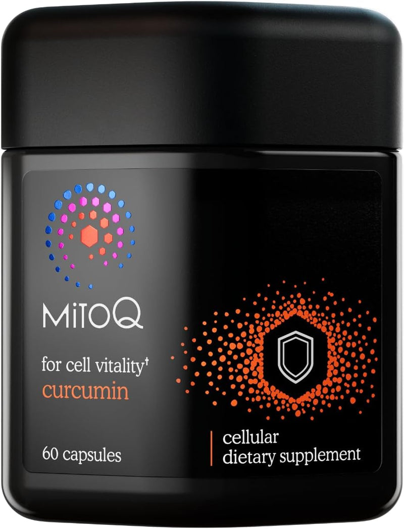 MitoQ Curcumin Advanced CoQ10 Antioxidant - Contains Mitoquinol Mesylate & Super Bioavailable Longvida Curcumin Turmeric - Supports Immunity, Digestive Health, & Cell Vitality (60 Capsules) Infinity Warehouse