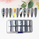 SXC G-17 Nail Foil Glue Gel with Foil Stickers Set Nail Transfer Tips Manicure Art DIY 2X 15ML, 20PCS Stickers, UV LED Lamp Required(Holo Series) SXC