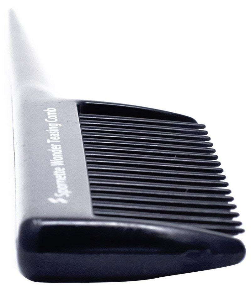Spornette Teasing Brush & Comb Set - Includes Little Wonder Boar & Tourmaline Nylon Bristle Teasing Brush #111 & Triple Teasing Comb #TC-1, for Back Brushing, Combing, Creating Volume, Slicking Hair