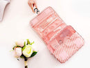 L&FY Multifunction Portable Travel Toiletry Bag Cosmetic Makeup Pouch Toiletry Case Wash Organizer (Pink Stripe) L&FY