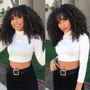 Water Short bob Wigs with Bangs Brazilian Virgin Human Hair Wigs None Lace Front Wigs With Bangs 130% Density Glueless Machine Made Wigs For Black Women 12 Inch¡­ Beafay Hair